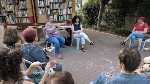 Beit Hava'ad photo 2 (Me smiling at audience as Pnina speaks) - August 5 2019